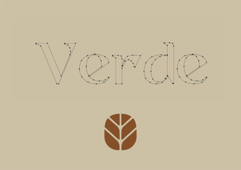 logo icon brand identity design for Verde beauty oasis